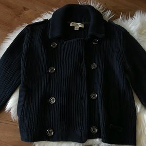 Burberry London cable knit cardigan sweater